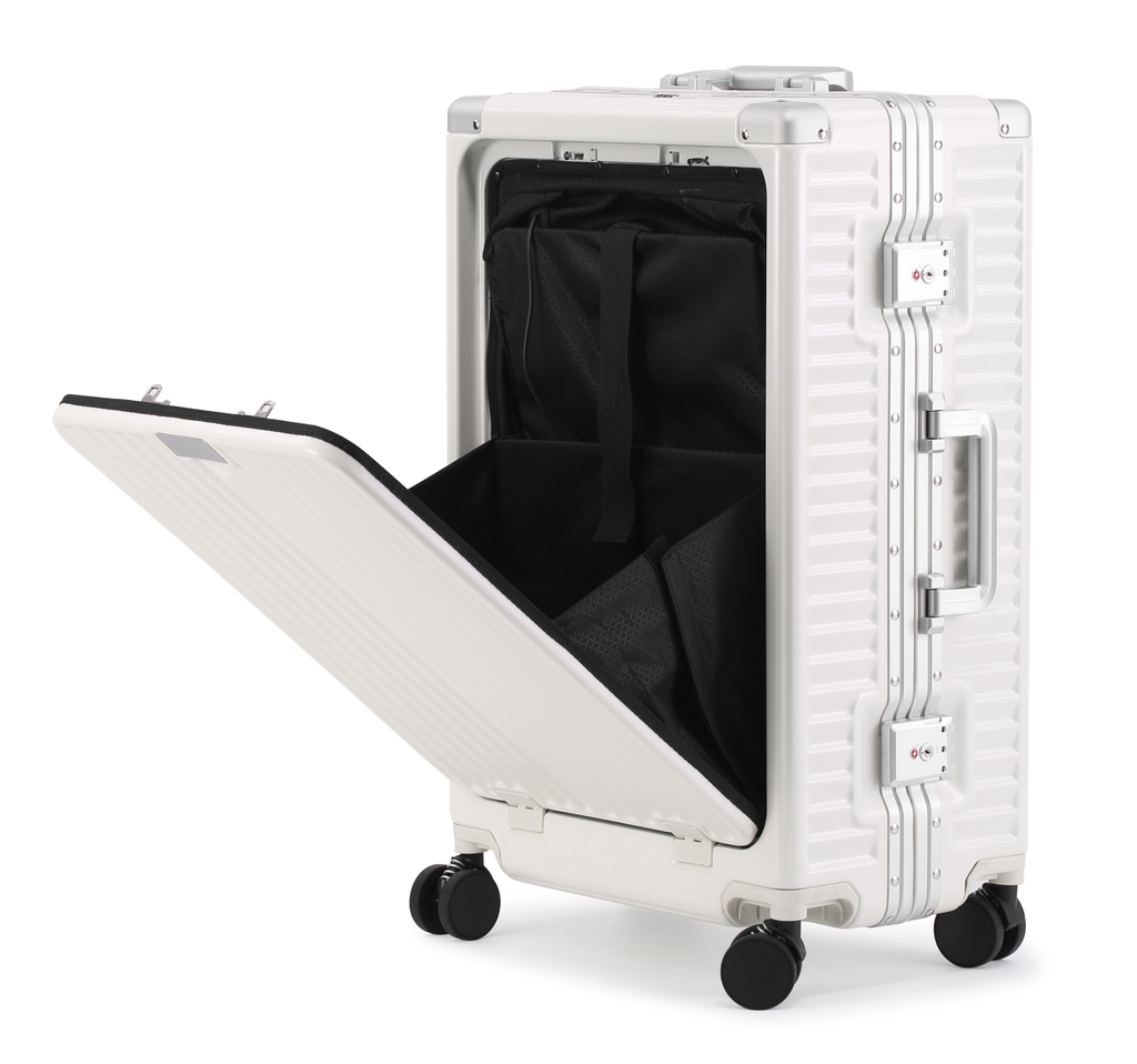 ALEO 前开口铝合金商务拉杆箱